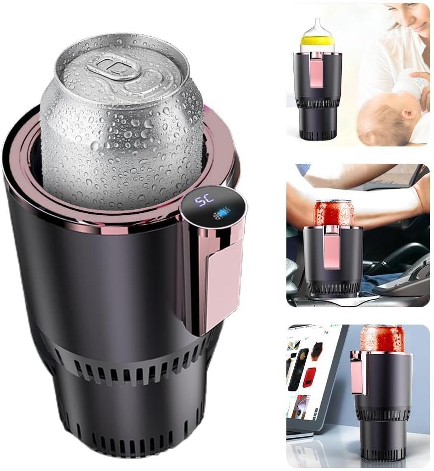 2-in-1 Smart Car Cup Mug Holder, Auto Car Cooling and Heating Cup Holder