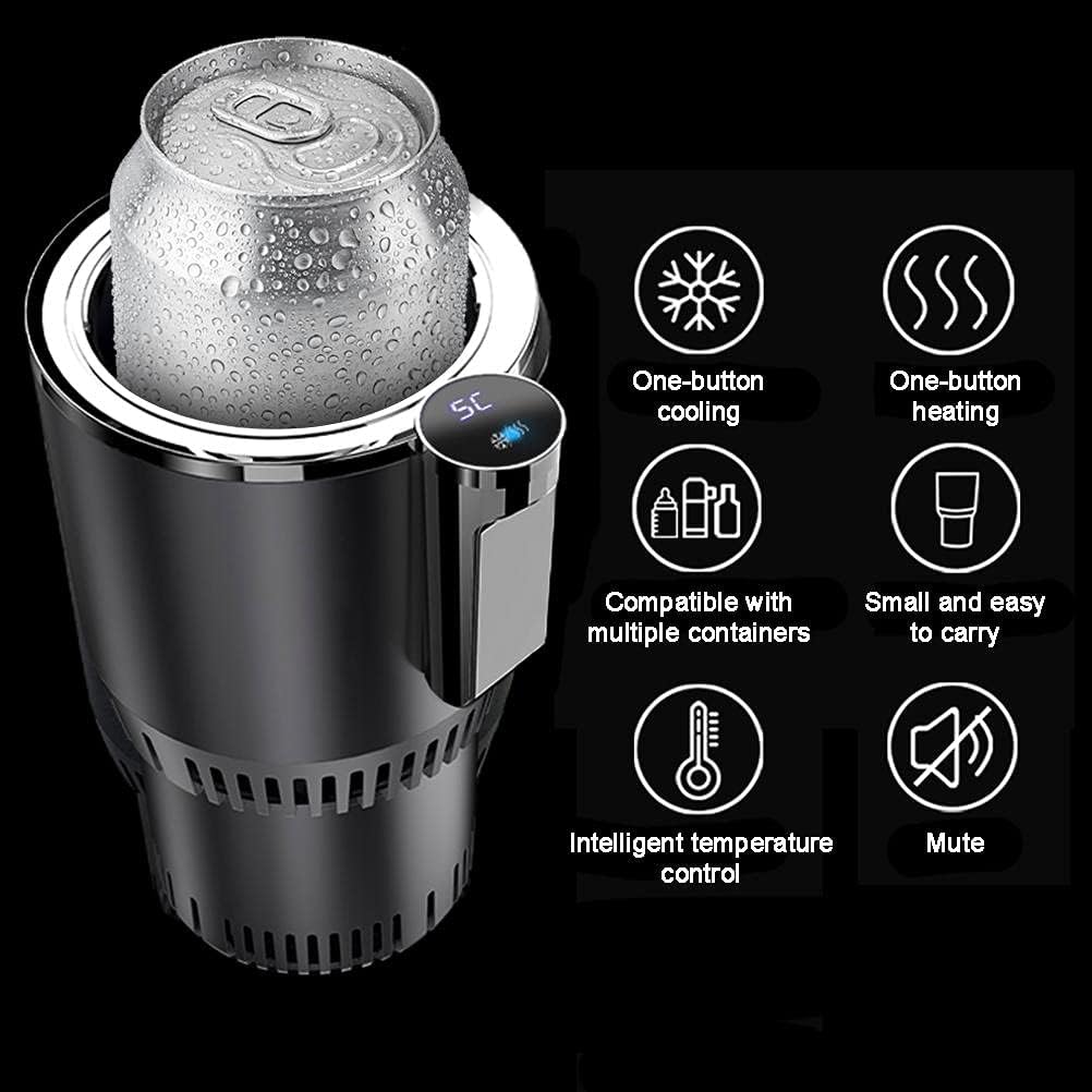 2-in-1 Smart Car Cup Mug Holder, Auto Car Cooling and Heating Cup Holder