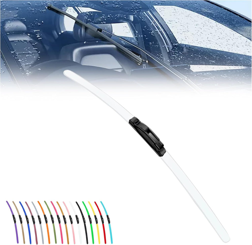 Colorful Boneless Silent Windshield Wipers – All-Season, Streak-Free & Whisper-Quiet