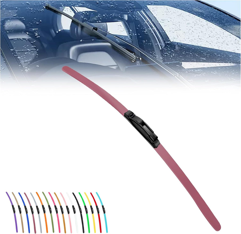 Colorful Boneless Silent Windshield Wipers – All-Season, Streak-Free & Whisper-Quiet