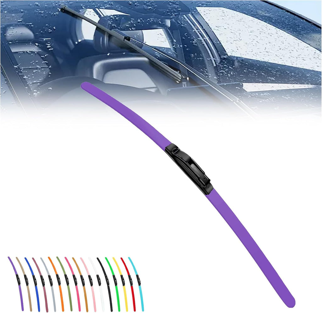 Colorful Boneless Silent Windshield Wipers – All-Season, Streak-Free & Whisper-Quiet
