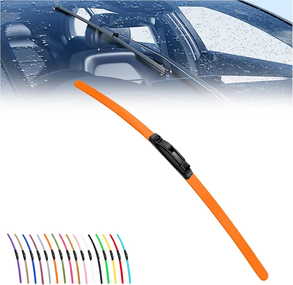 Colorful Boneless Silent Windshield Wipers – All-Season, Streak-Free & Whisper-Quiet