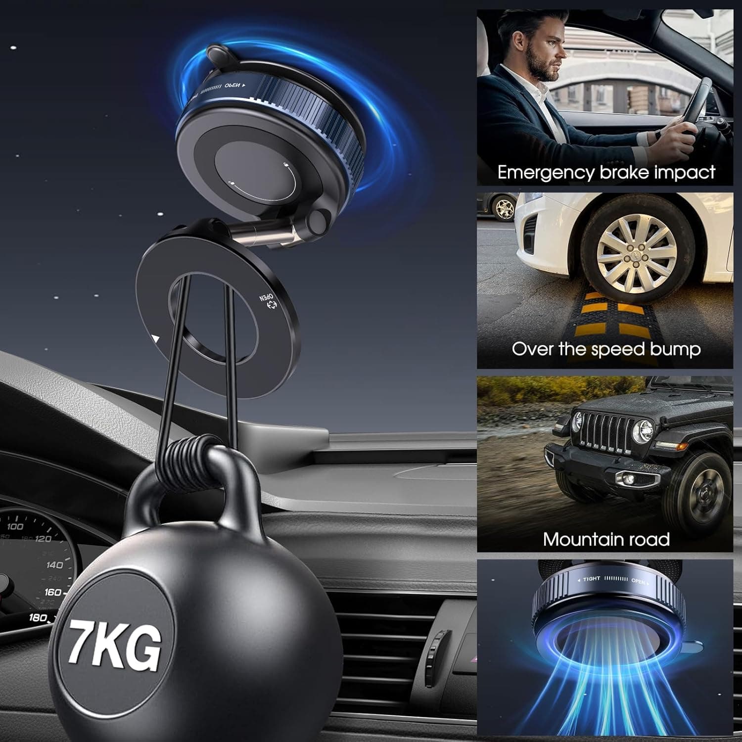 Woyuosn Vacuum Magnetic Phone Holders for Car