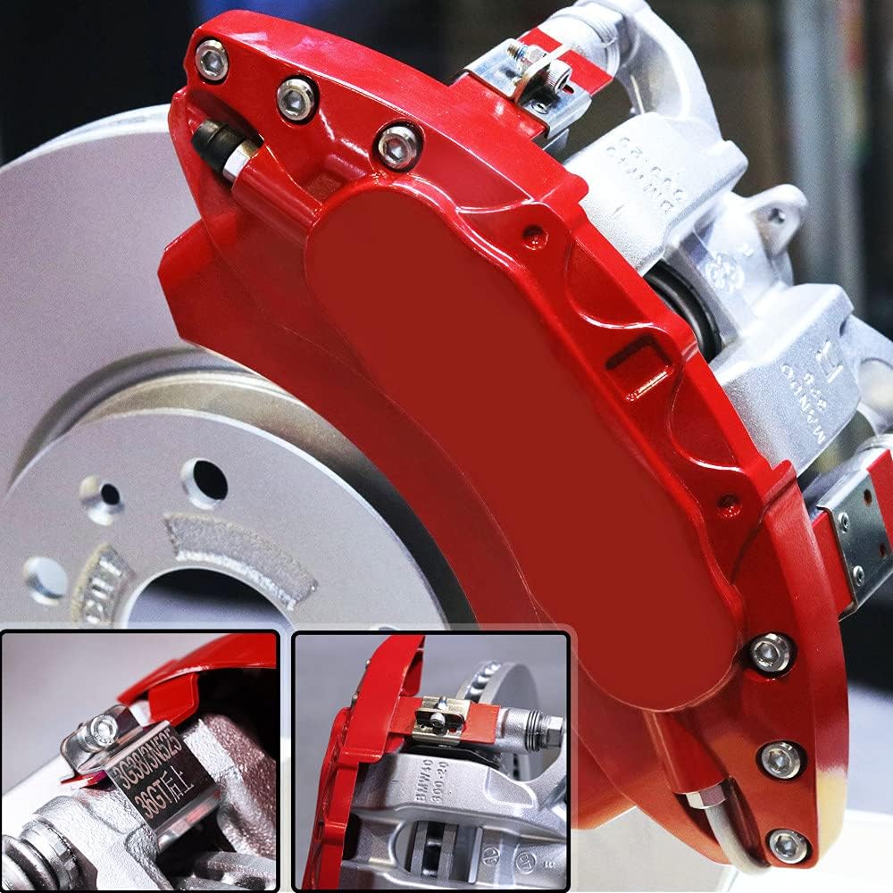 Automobile aluminum alloy caliper cover special car special buckle screw fixed caliper cover (4PCS)