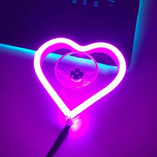 Car LED ambient light, triangular window light (blue heart pattern)