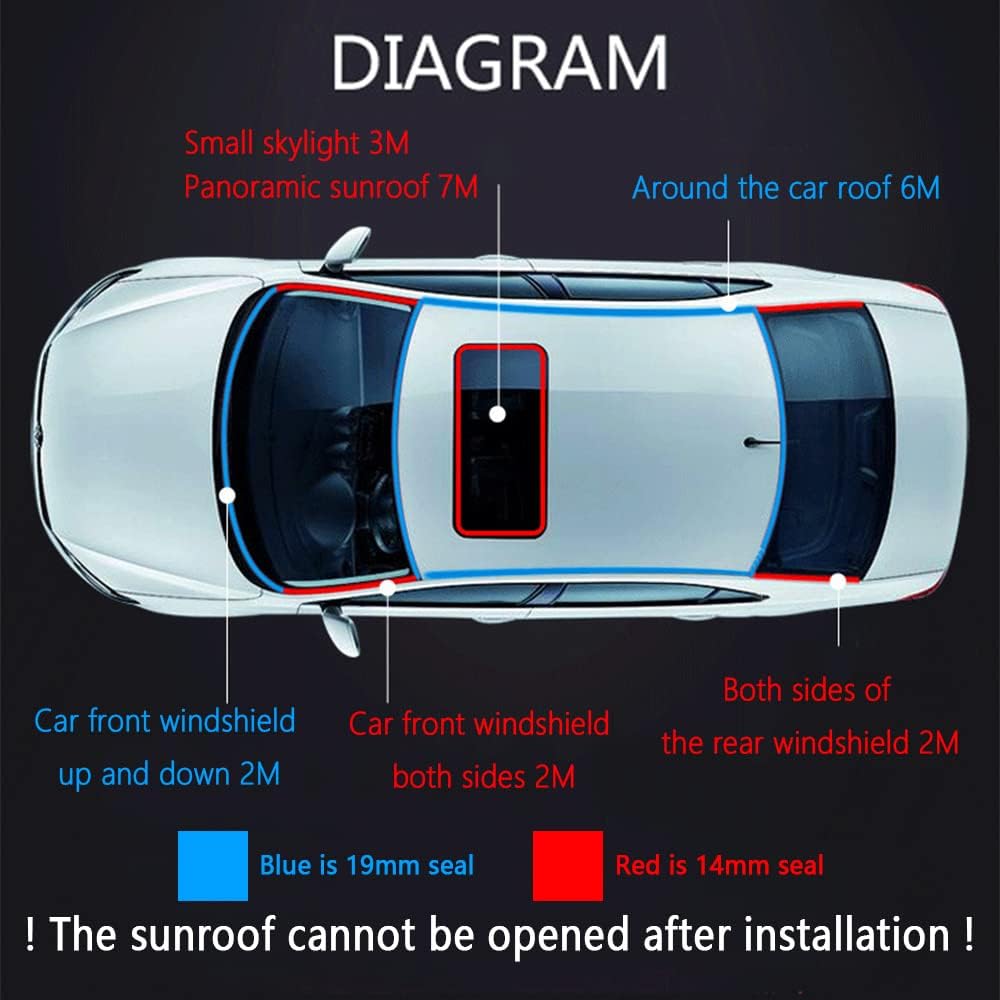 Cuttable  Seal Rubber Trim,Dust Proof&Weather Stripping for Windshield