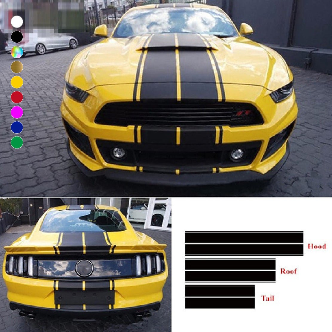 General 6-Pack Car Roof Decorative Hood Modification Decal