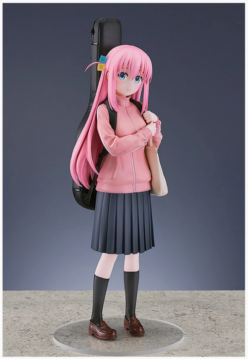 Bocchi the Rock! Hitori Gotoh 1/7 scale figure with pink hair guitar case and anxious expression