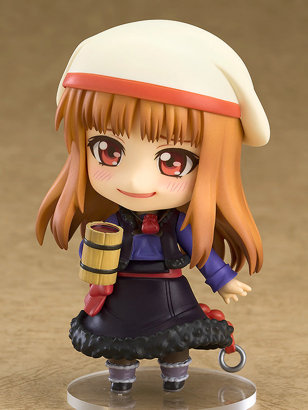 Nendoroid Holo from Spice and Wolf cute pose wine cup hat brown skirt knee socks